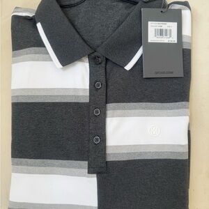 NWT Women’s G/FORE Gray Color Block Golf Polo Shirt